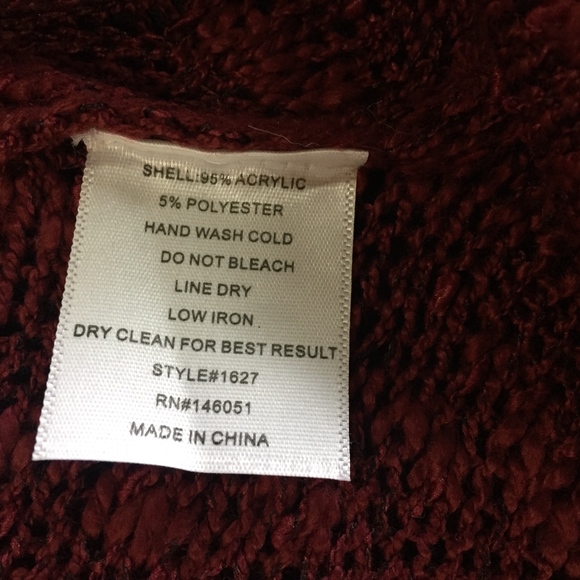 NWT Red Monteau Waterfall Crochet Cardigan Sz S - Picture 8 of 11